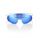 GAFA 100% RACETRAP MATTE WHITE HIPER BLUE MULTILAYER LENS (61037-000-75)