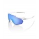 GAFA 100% RACETRAP MATTE WHITE HIPER BLUE MULTILAYER LENS (61037-000-75)